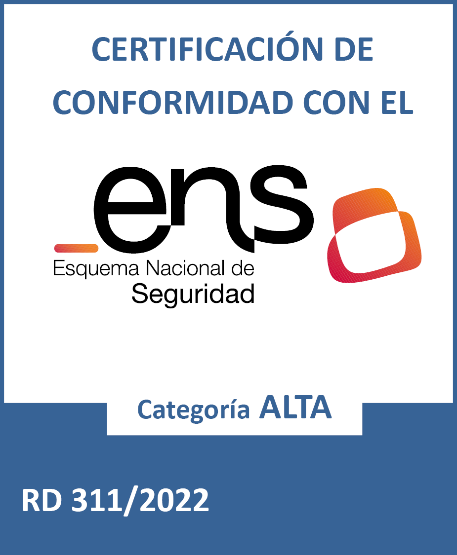 Distintivo oficial de Certificación de Conformidad con el ENS, categoría ALTA (RD 311/2022)